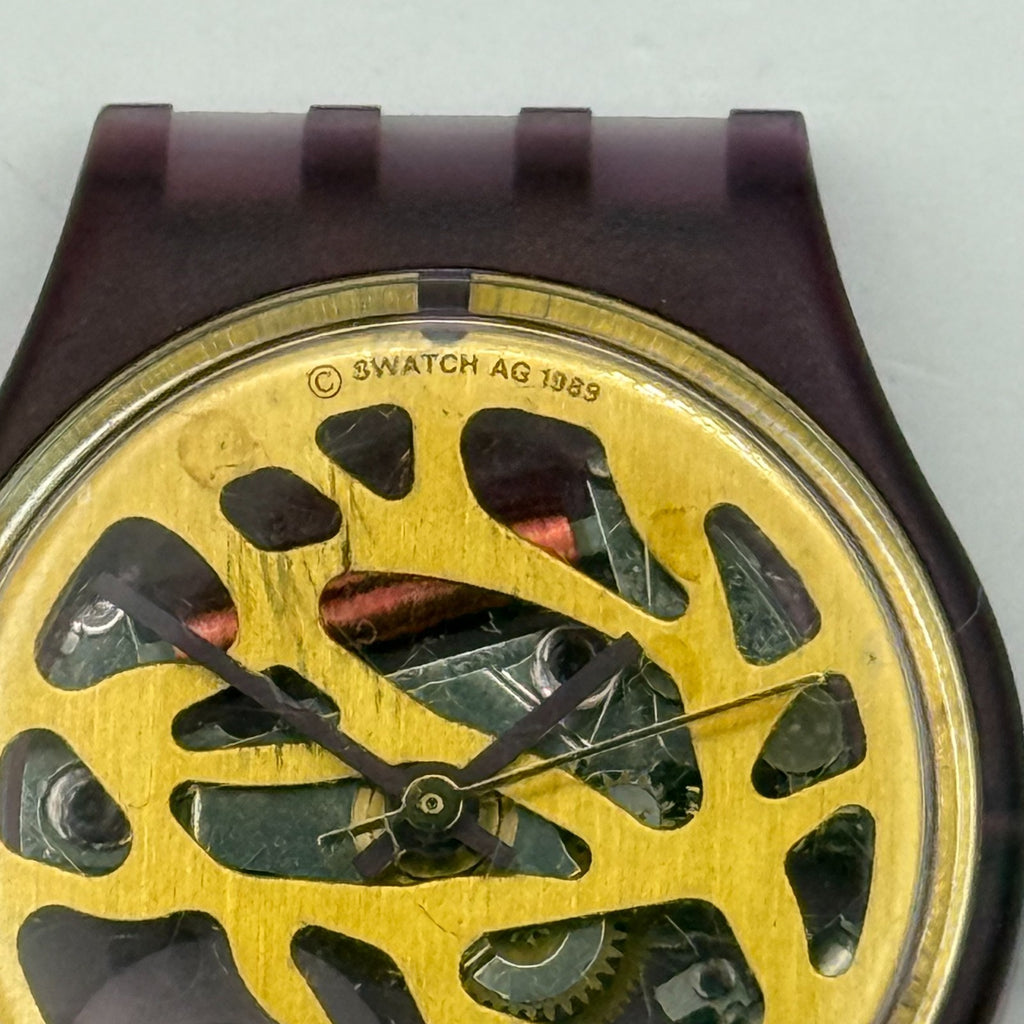 Vintage Swatch Lady Watch LR109 Beaujolais 1989 ETA Quartz Swiss 25mm Parts 