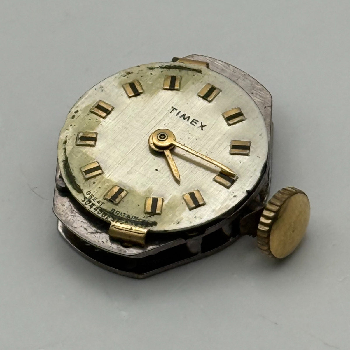 Timex 456 Watch Movement Great Britain Vintage Manual Wind Parts Repair 18mm