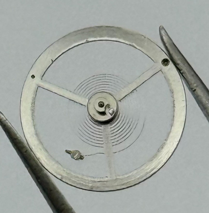 EB 1197 Balance Wheel Complete And Spring 10½''' 109 M Watch Movement Parts NOS