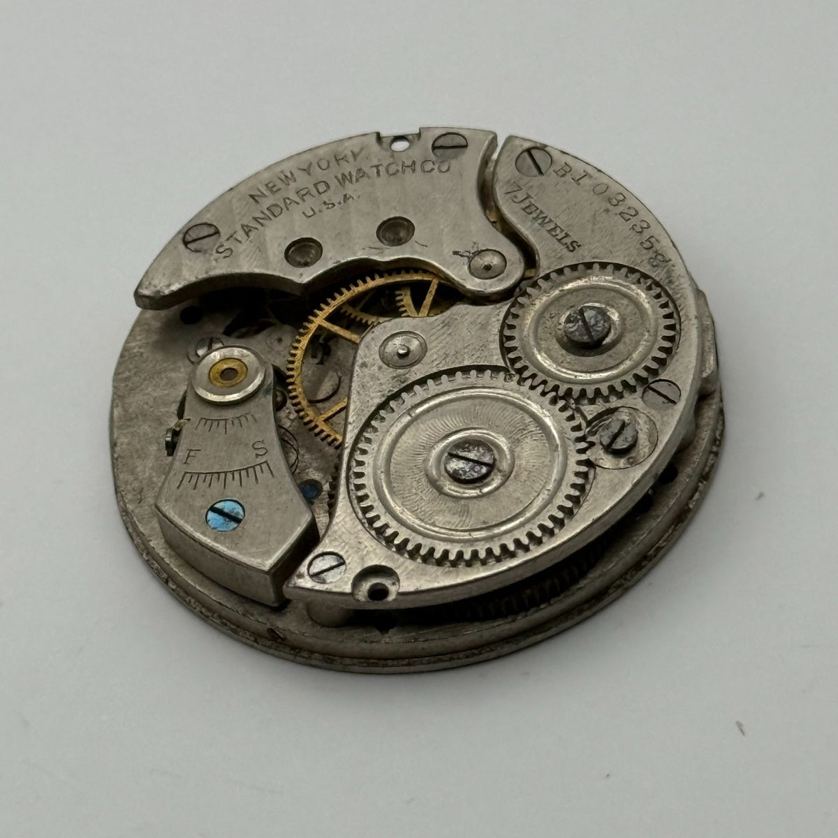 New York Standard Grade 306 Watch Movement Model BI American 1913 0s Parts