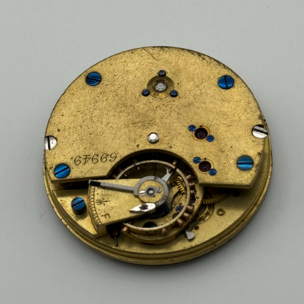 English Lever Pocket Watch Movement - Unidentified - Parts / Repair 35.7mm