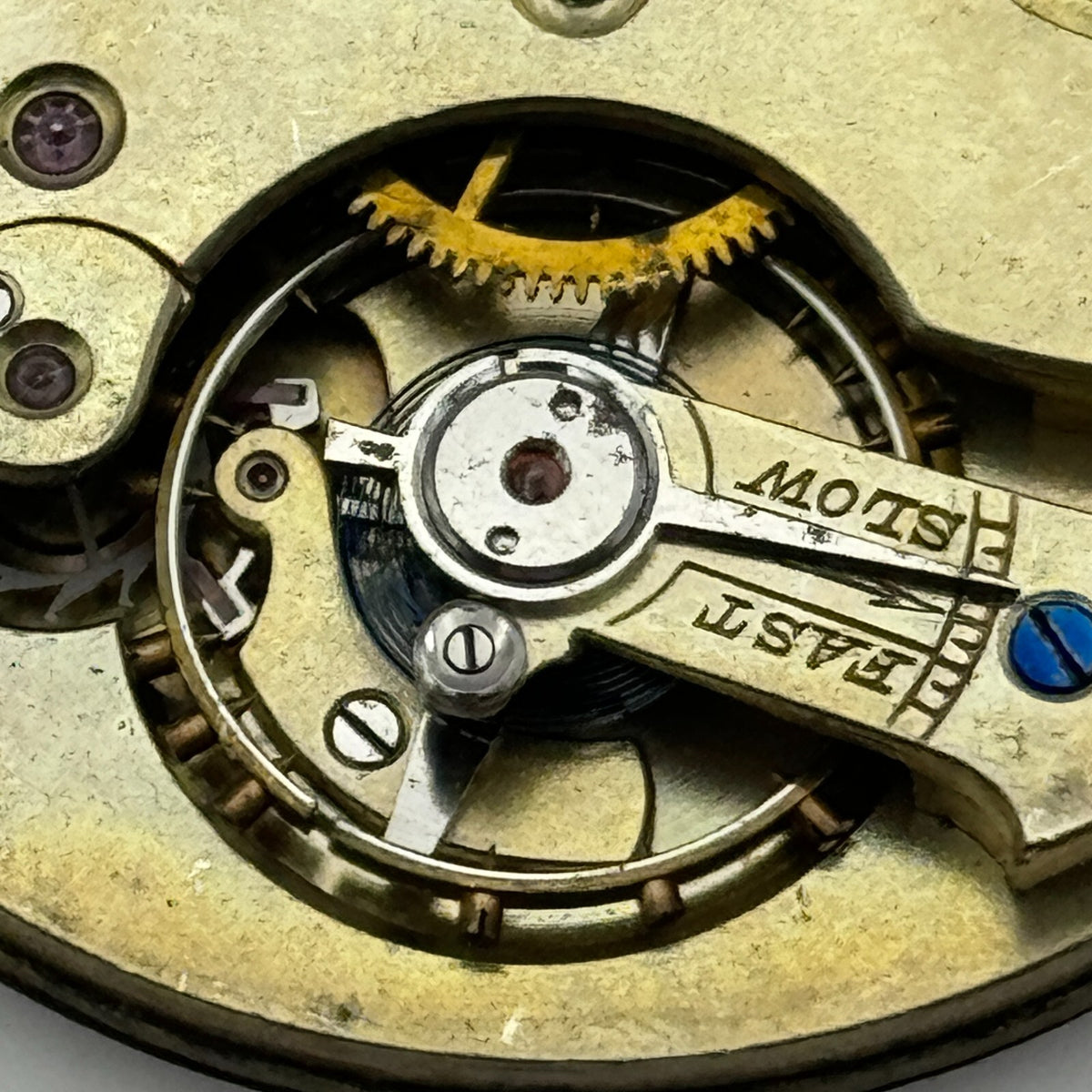 Open Face Unidentified Swiss Pocket Watch Movement Parts Repair Spares 43.2mm