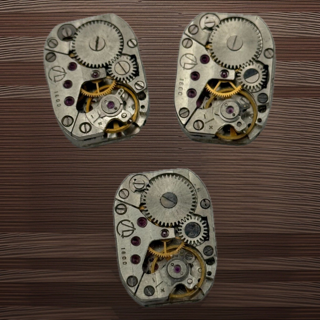 Zaria Luch 1800 Watch Movement Soviet USSR Ladies x 3 Pieces Parts Repair 14.1mm