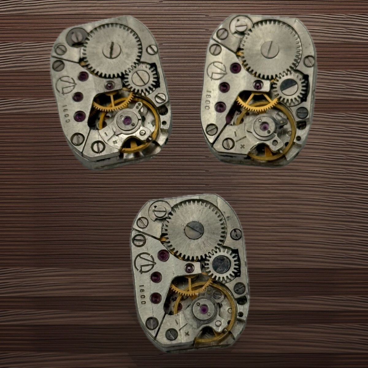 Zaria Luch 1800 Watch Movement Soviet USSR Ladies x 3 Pieces Parts Repair 14.1mm