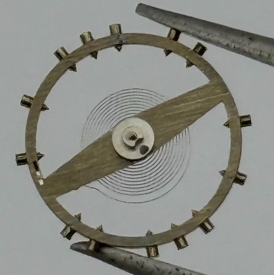 Peseux 320 Balance Wheel Complete And Spring Renata Watch Movement Parts NOS
