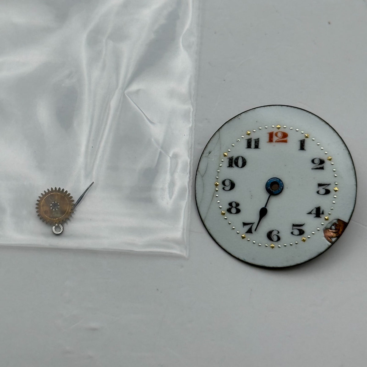 Unidentified Watch Movement Running Swiss Made Manual Wind Parts Repair 23.6mm