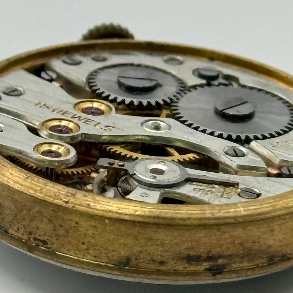 Kurth 180 Watch Movement - 15 Jewels - Running - For Parts / Repair - 22.6mm
