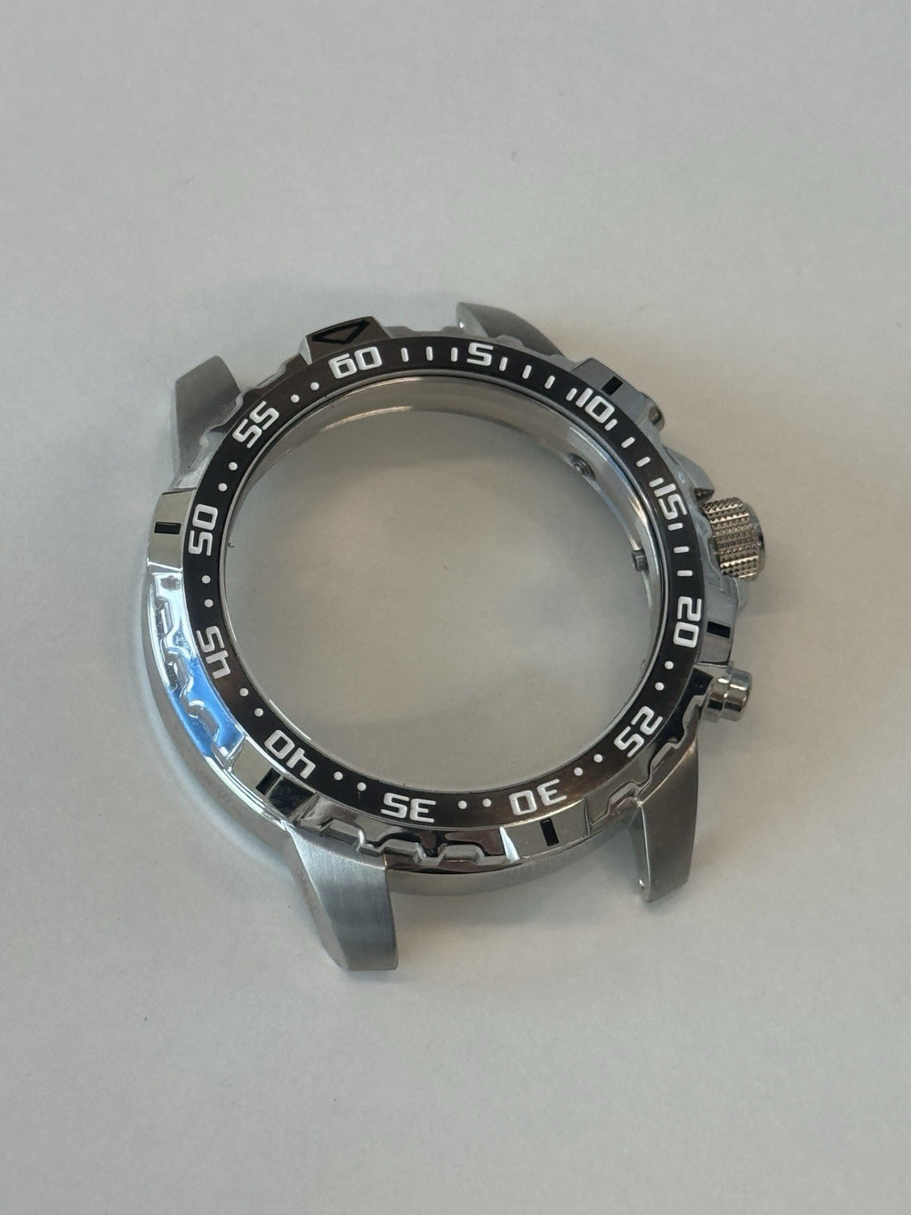 Seiko V172-0AT0 Watch Case - Solar Chronograph - New Old Stock - Rotating Bezel