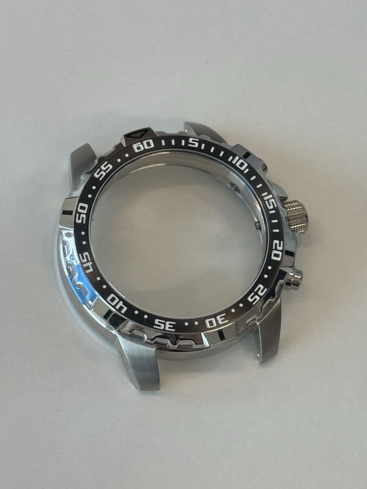 Seiko V172-0AT0 Watch Case - Solar Chronograph - New Old Stock - Rotating Bezel