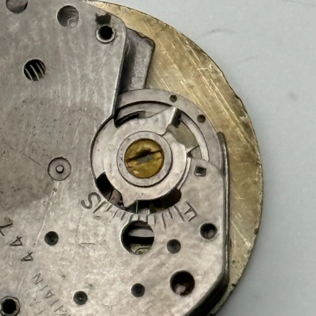 Timex 447 Watch Movement Gt. Britain Manual Wind Vintage Parts Repair 15.1mm