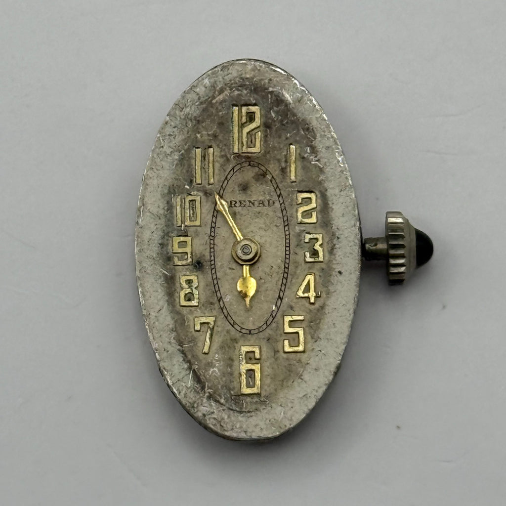 Frey & Co Watch Movement Running Grenad 15J Swiss Manual Wind Parts 14.7mm