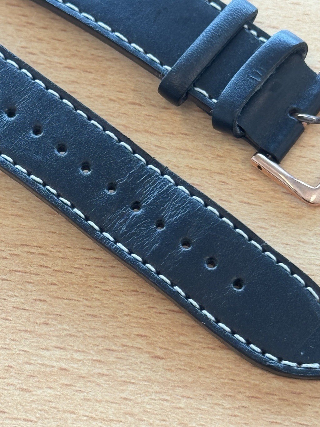 Seiko 4A201 H 22 Watch Strap - 22mm - Black - Rose Gold Buckle - 7T92-0JS0