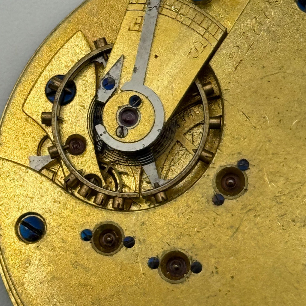 English Lever Pocket Watch Movement - Unidentified - Parts / Repair - 44.8mm