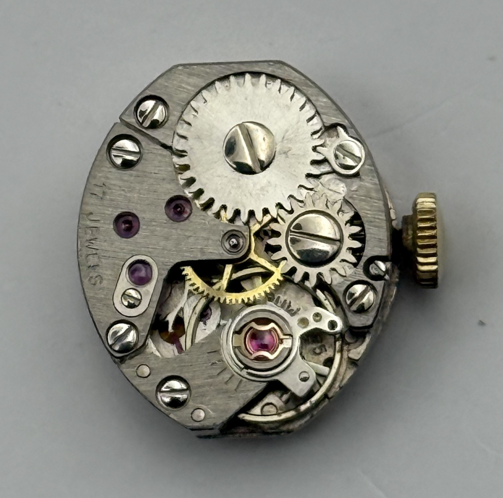 PUW 1075 Watch Movement Running Astoria 17 Jewels Swiss Manual Wind Parts 12.9mm
