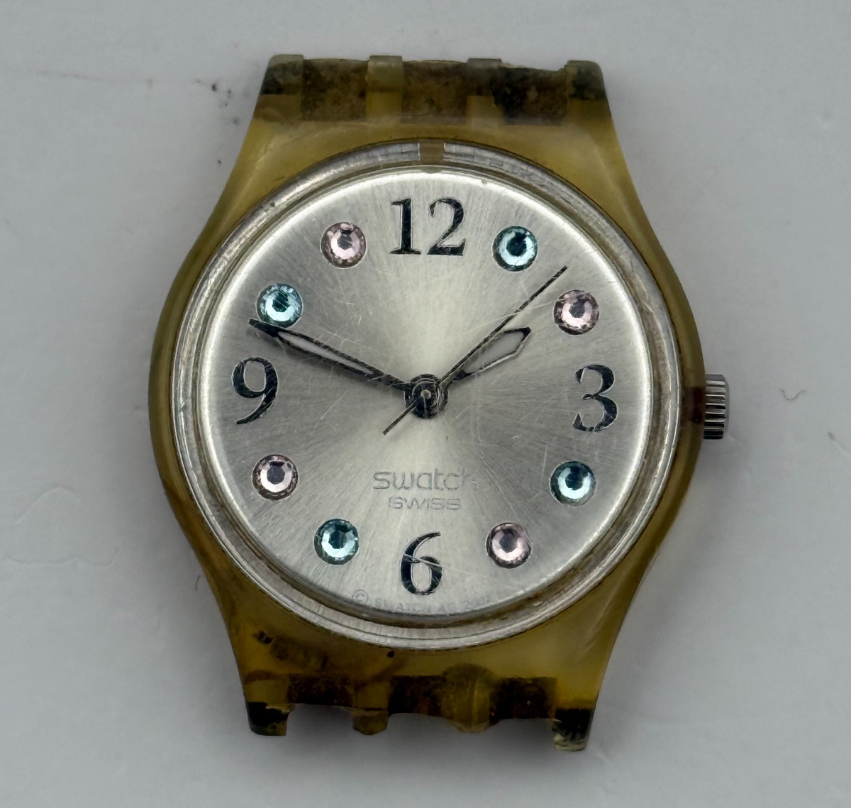 Vintage Swatch Originals Watch LK292G Menthol Tone 2007 ETA Quartz 24mm Parts 