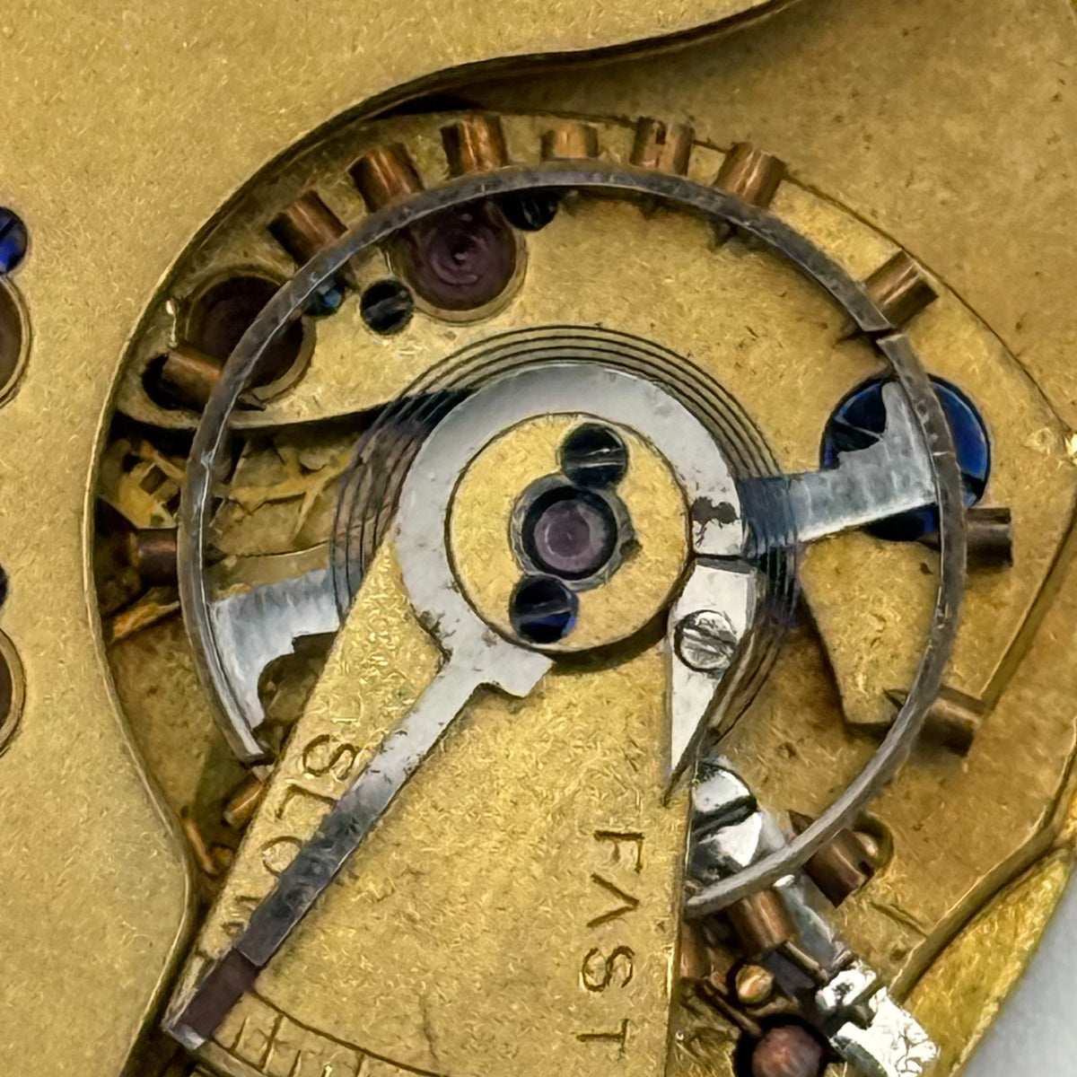 English Lever Pocket Watch Movement - Center Seconds - Parts / Repair 45.7mm