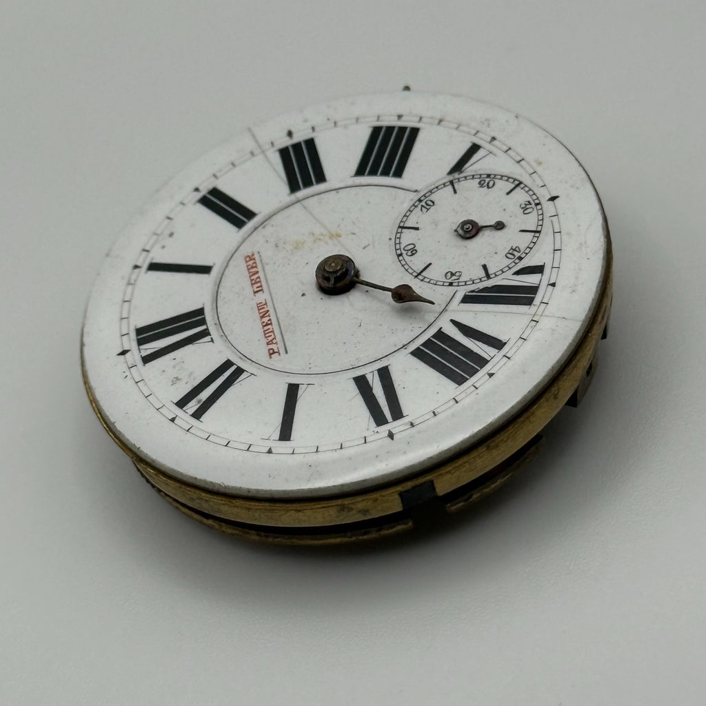 Compensation Balance Pocket Watch Movement - Patent Lever -Parts / Repair 42.8mm