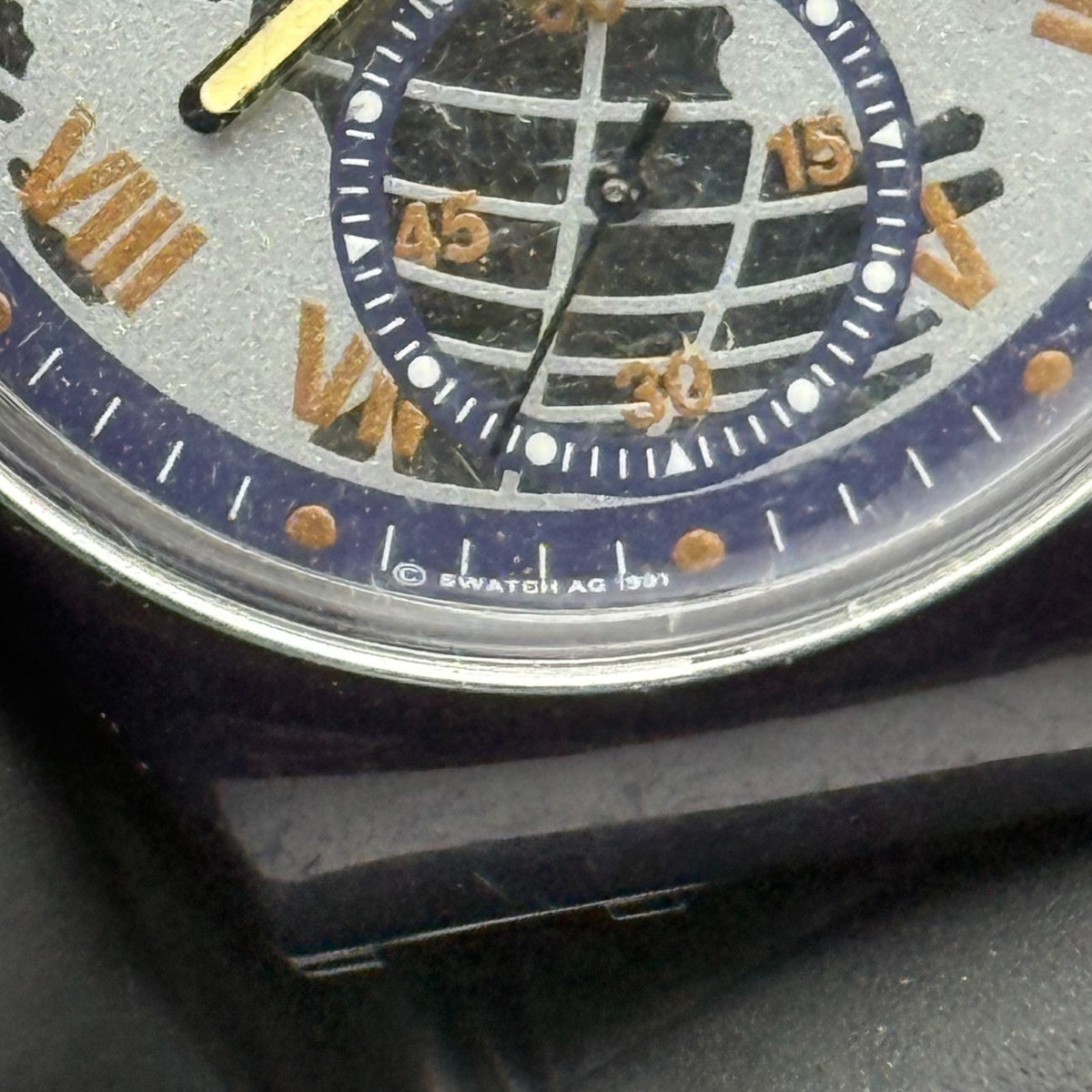 Vintage Swatch Chrono Watch SCN104 Timeless Zone 1991 ETA Quartz 39mm Parts