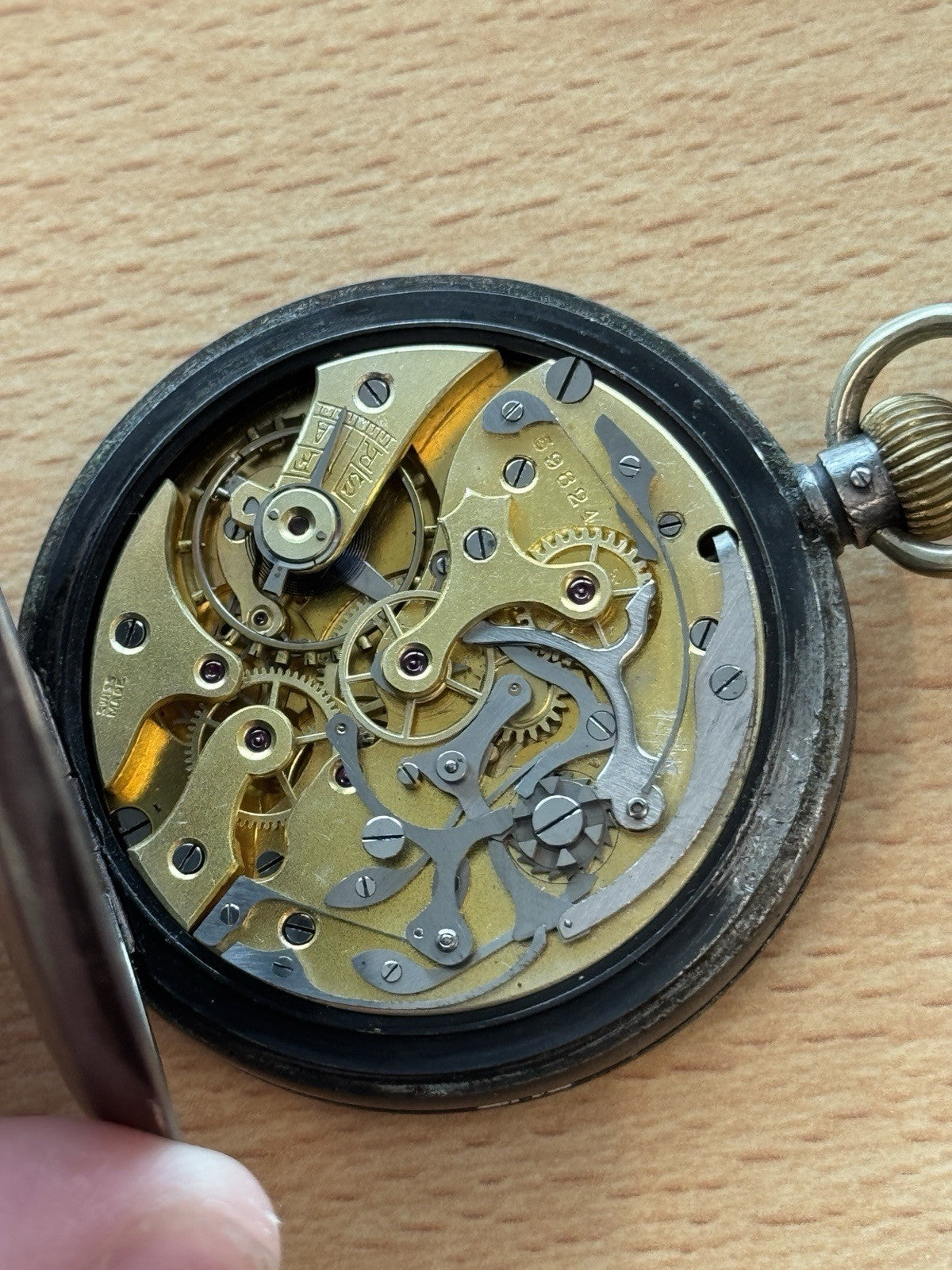 Centre Seconds Chronograph Pocket Watch For Post Office Antique GPO C.G 35 No 1