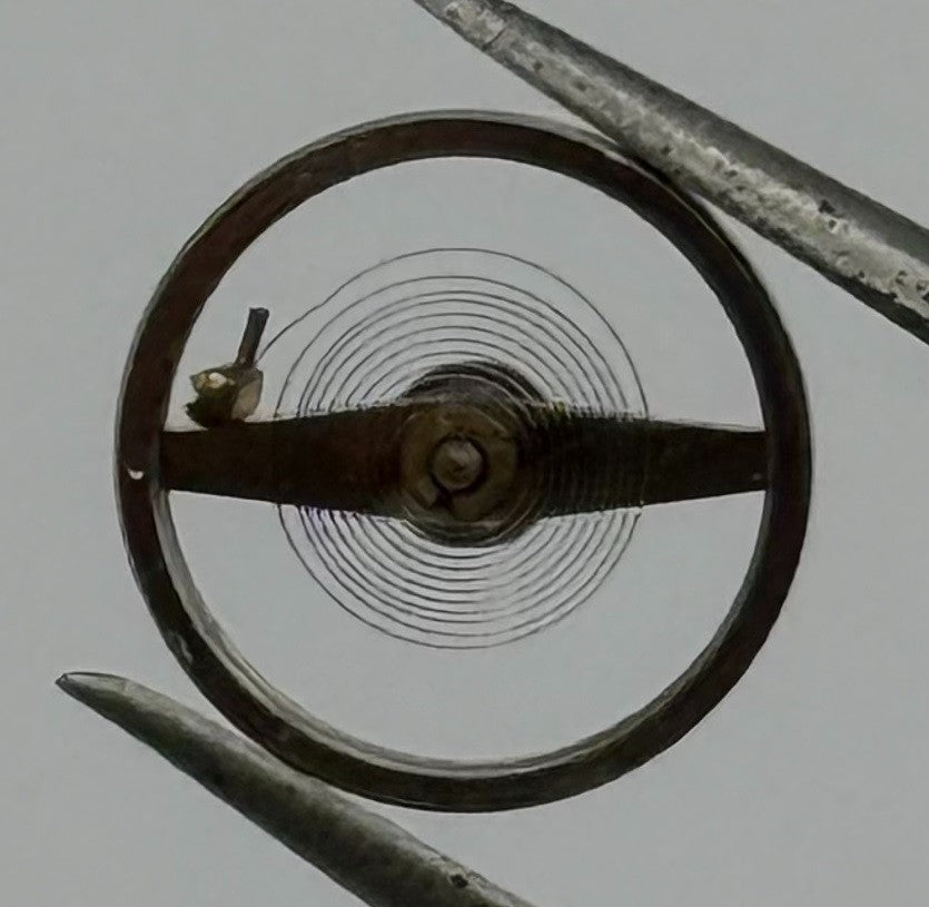 Oris 611 KIF Balance Wheel Complete And Spring Renata 820 M Watch Movement Parts