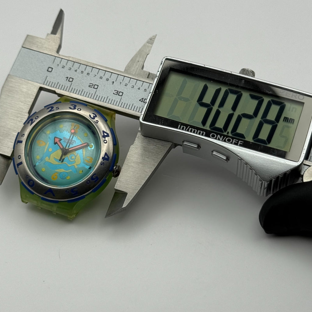 Vintage Swatch Scuba 200 Watch SDG101 Swordfish 1993 ETA Quartz Swiss 40mm Parts