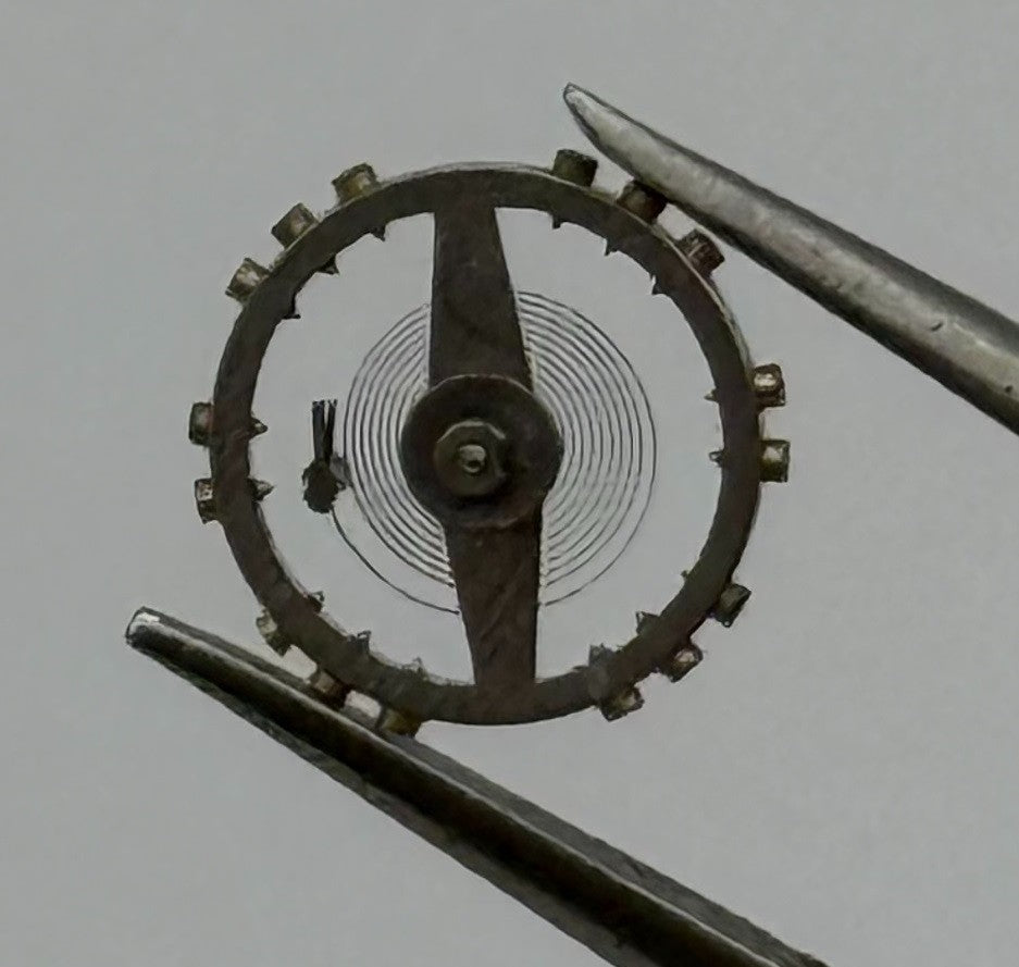 Pierce 59 Balance Wheel Complete And Spring 5¼’’’ 640 Watch Movement Parts NOS