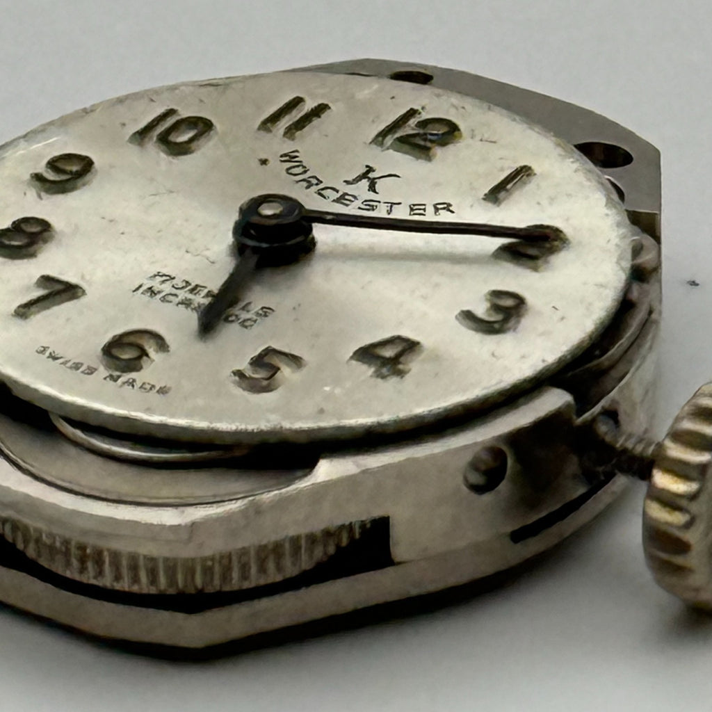 FEF 6662 Watch Movement Worcester 17Jewels Swiss Manual Wind Parts Repair 15.3mm