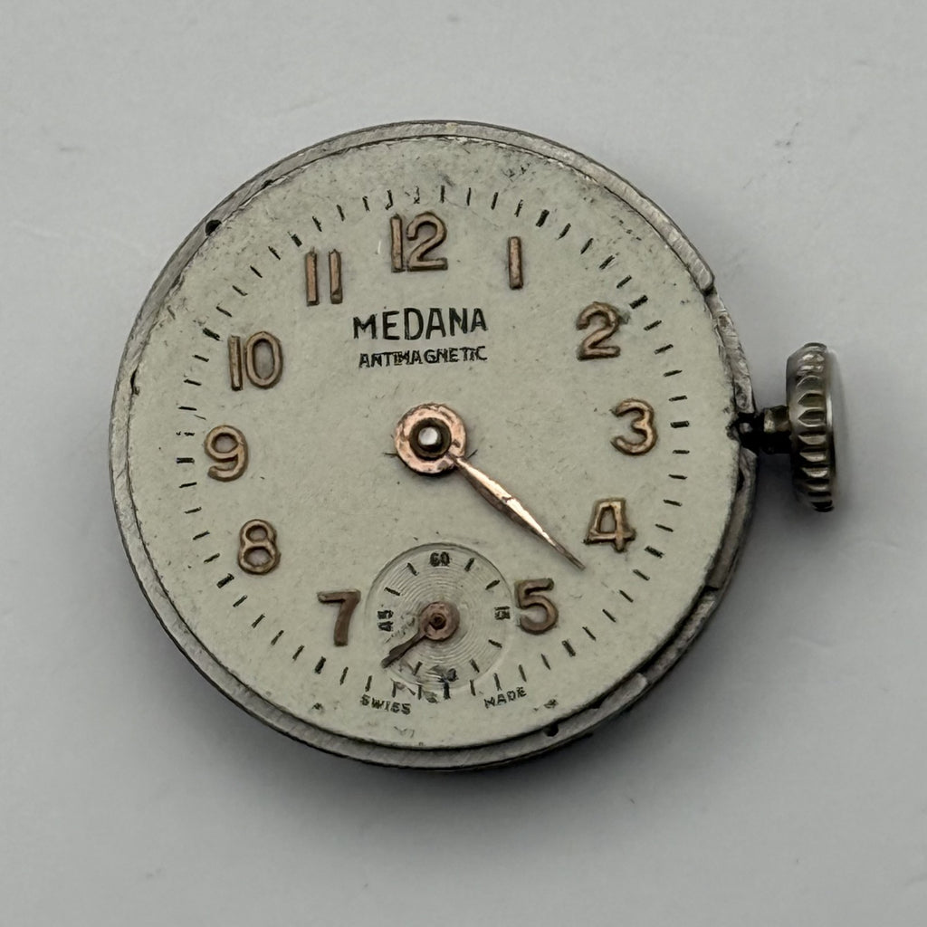 MST 391 Watch Movement Medana 7 Jewels Swiss Manual Wind Parts Repair 19.6mm