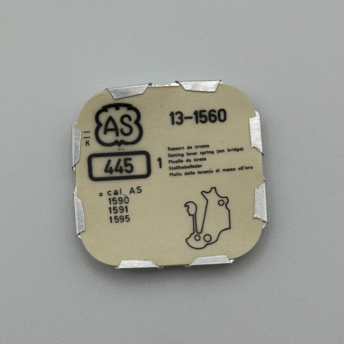 AS 1560 Setting Lever Spring - 13 - 445 - New Old Stock - Watch Parts