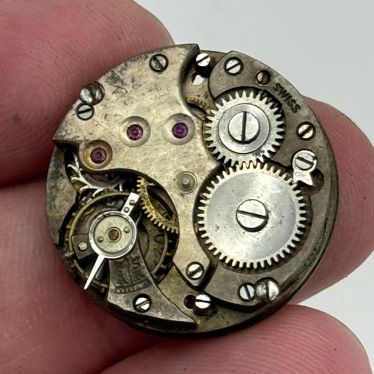 Cal 8028 Watch Movement Unidentified Manual Wind Swiss Vintage Parts 23.6mm