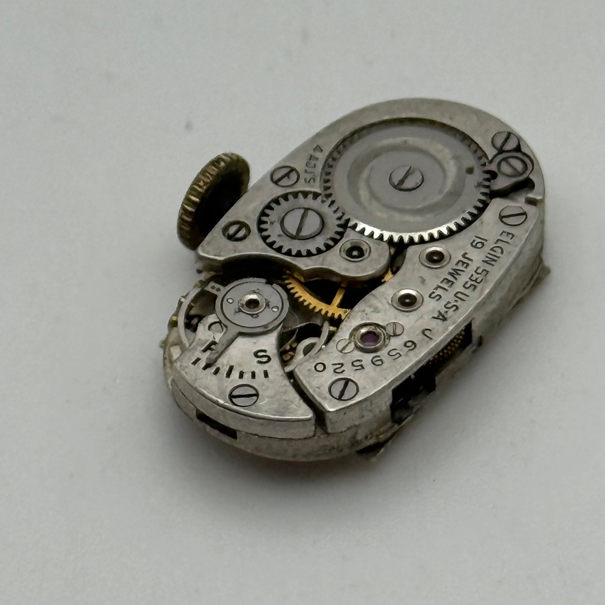 Lady Elgin Grade 535 Model 2 Watch Movement 1948 American Parts Repair 21/0s 