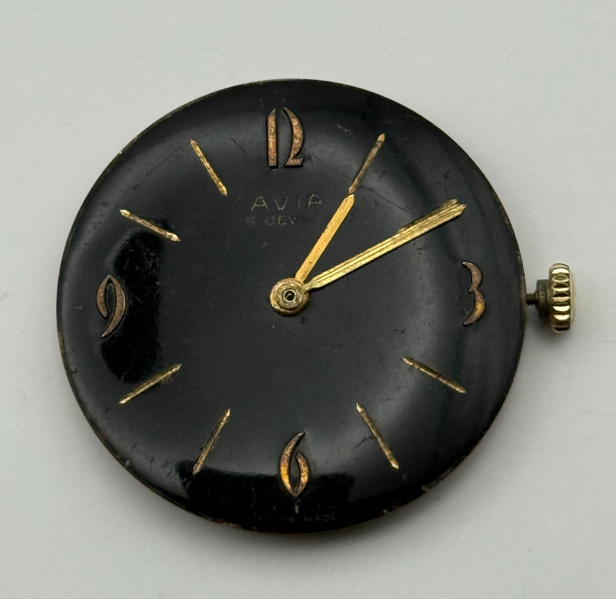 AS 1538 1539 Watch Movement A. Schild Avia Swiss 15Jewels Manual Wind Parts 26mm