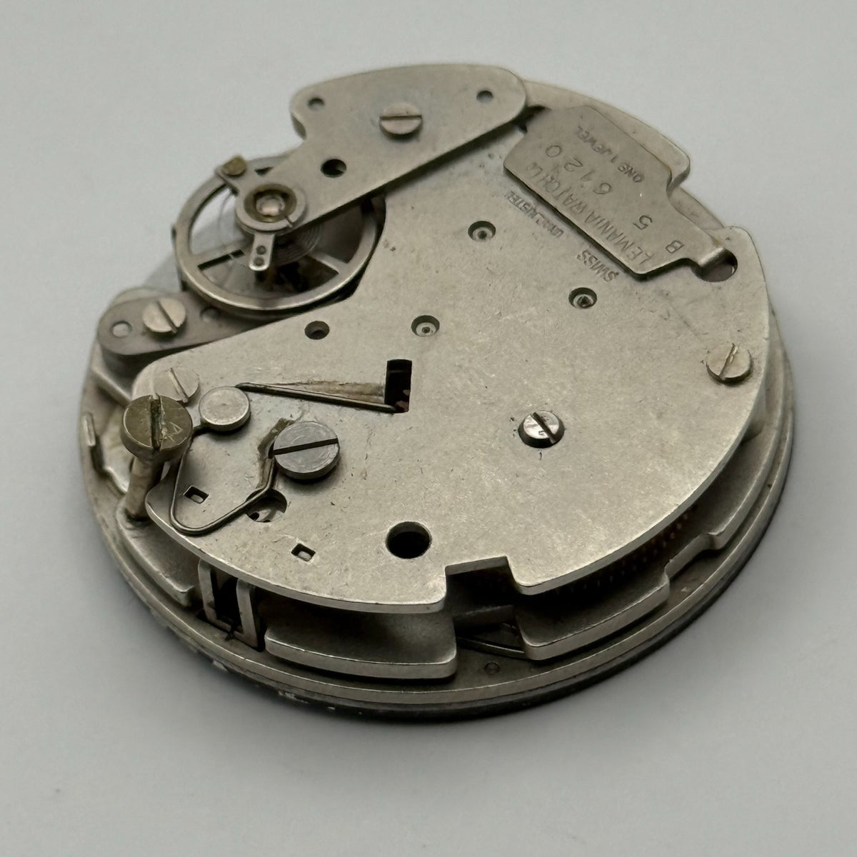 Lemania 1 ATU Watch Movement Yacht Timer Rare B5 6120 Stopwatch 1 Jewel Parts
