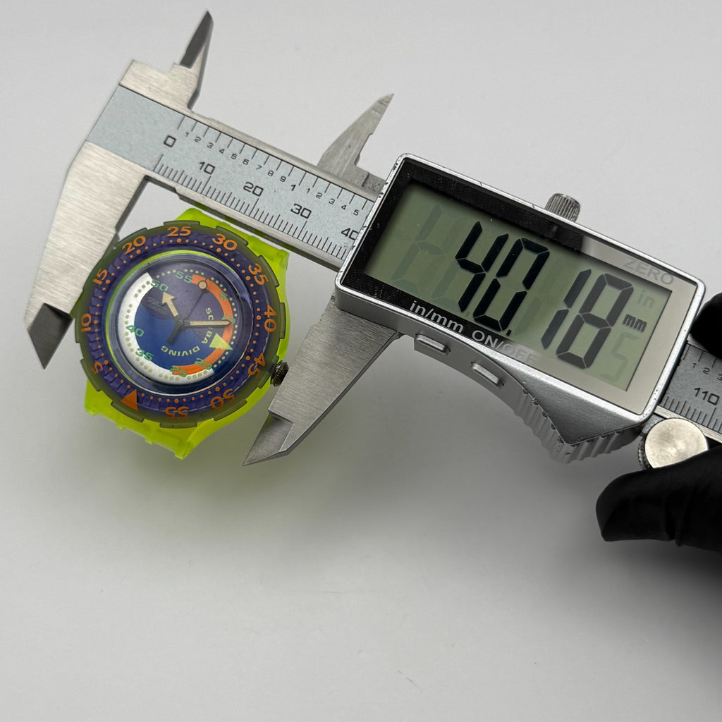 Vintage Swatch Scuba 200 Watch SDJ100 Coming Tide 1992 ETA Quartz 40mm Parts 