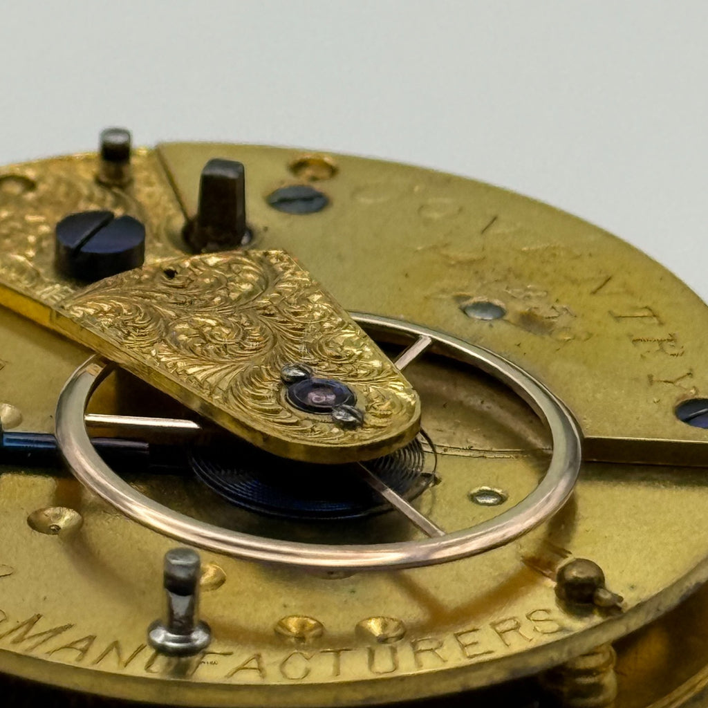 English Lever Pocket Watch Movement - James Reid & Co. Coventry - Parts / Repair