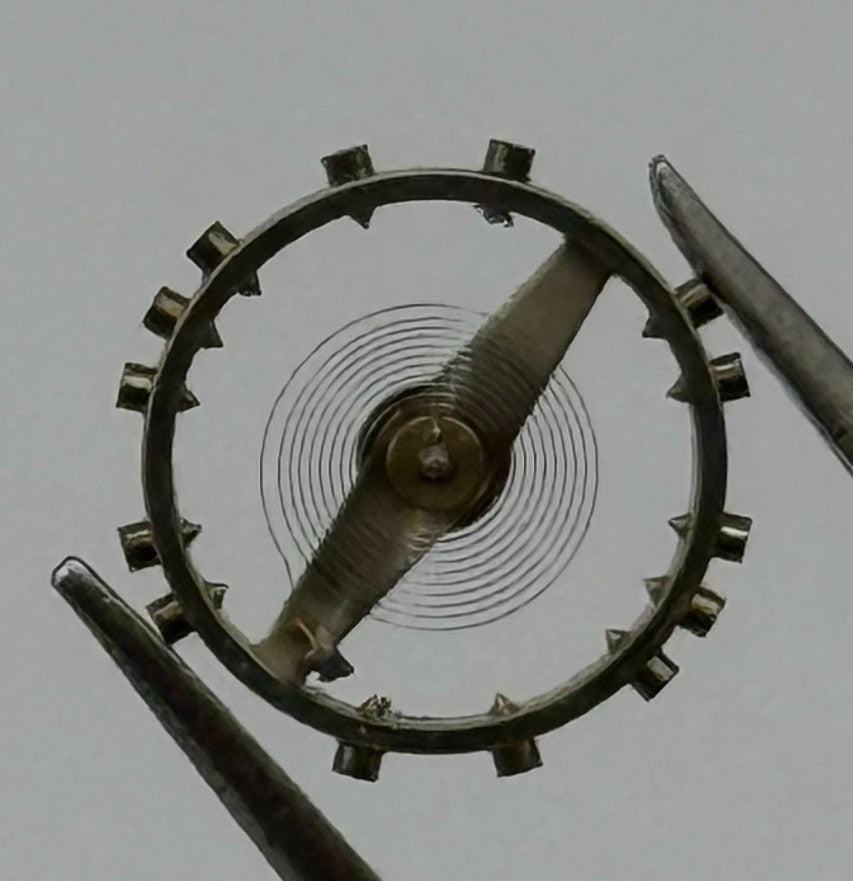 FHF 63 Balance Wheel Complete And Spring 8¾’’’ Renata M Watch Movement Parts NOS