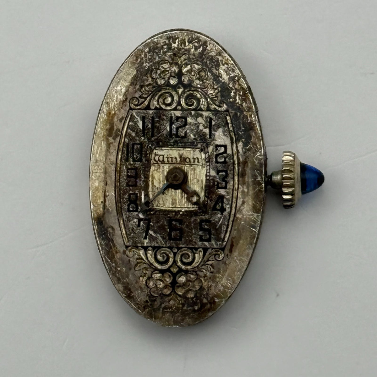 Didisheim Winton Cal.165 Watch Movement 15 Jewels Cabochon Crown Parts 24.9mm