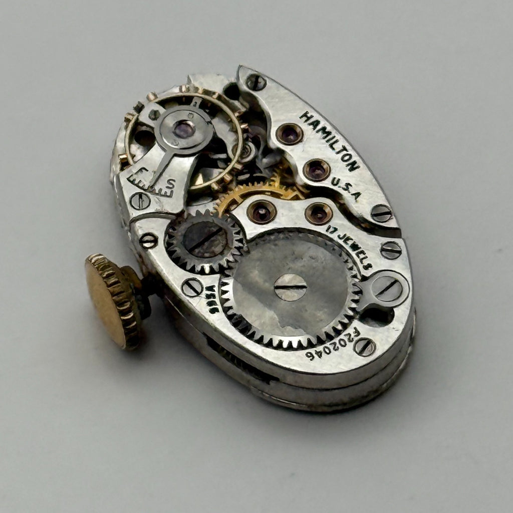 Hamilton 995A Watch Movement 17 Jewels USA Manual Wind Parts Repair 12.6mm