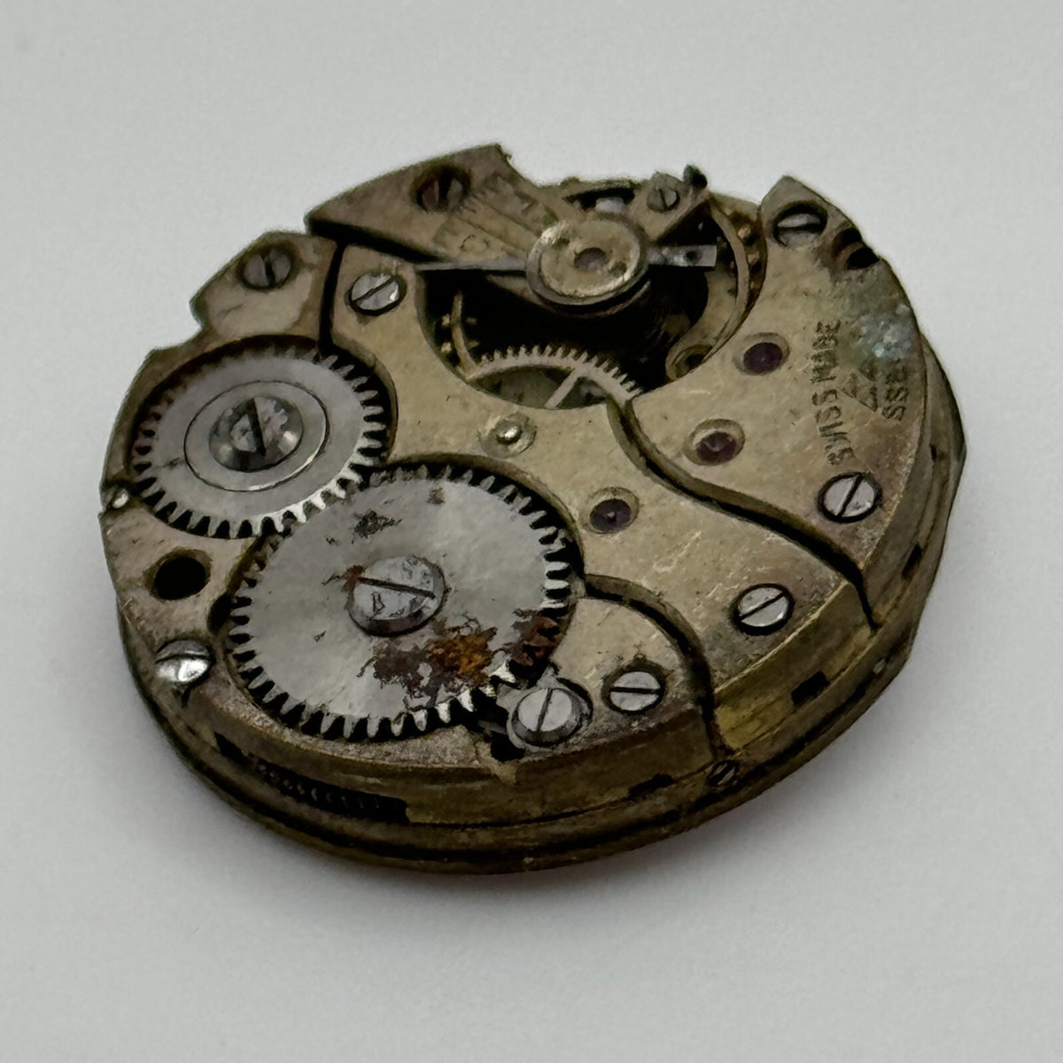 Stauffer S S & Co Watch Movement Manual Wind Swiss Vintage Parts Repair 22.6mm 