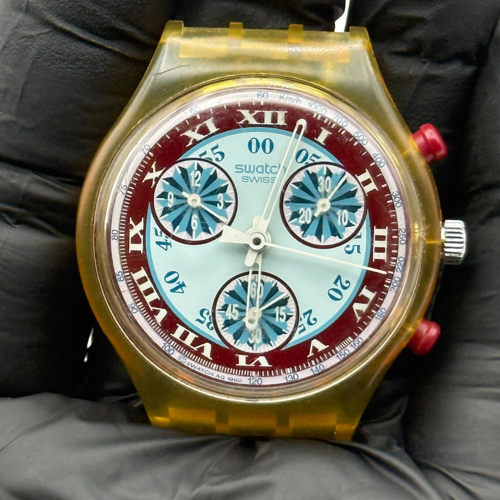 Vintage Swatch Chronograph Watch SCK103 Windmill 1992 Swiss 37mm Parts Repair