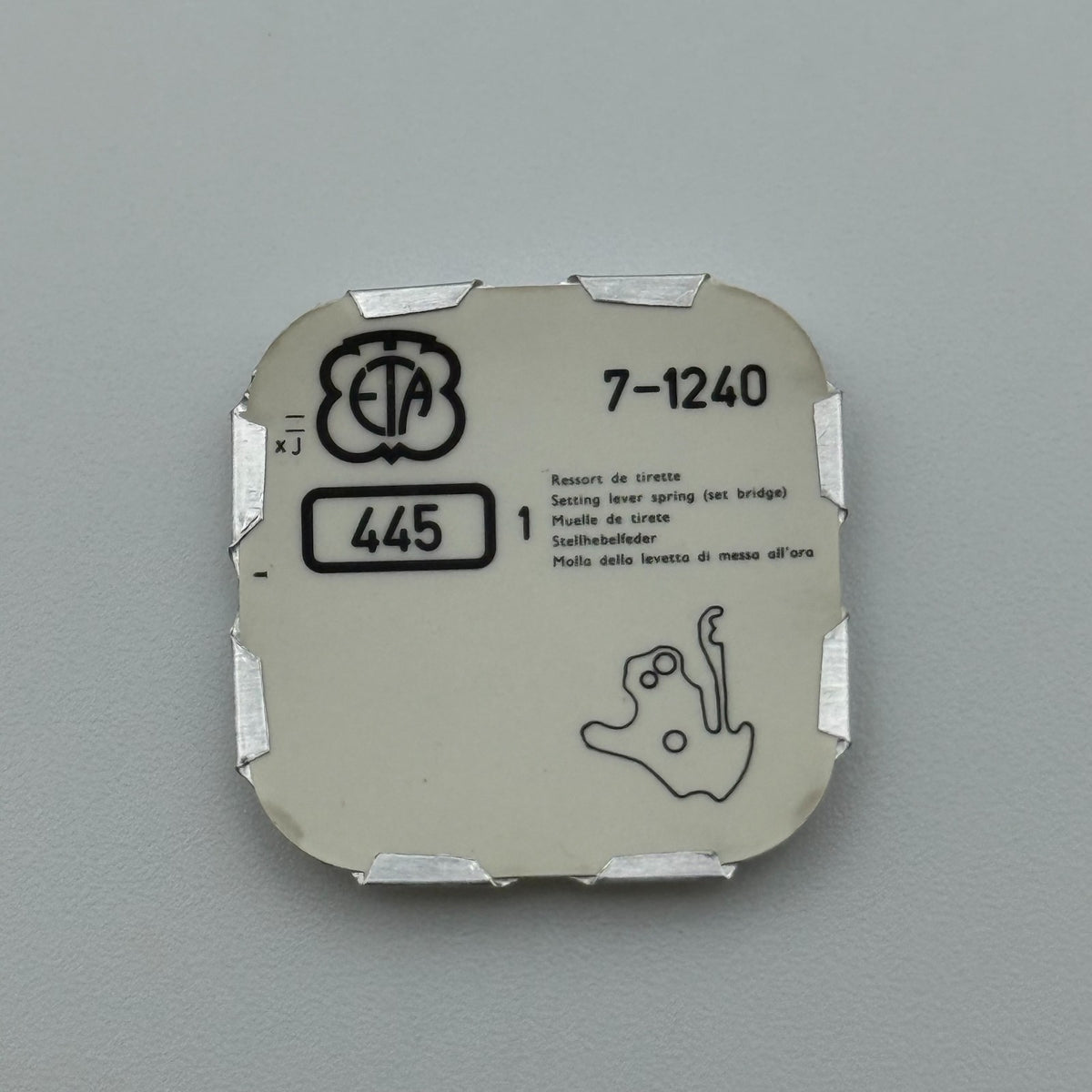 ETA 1240 Setting Lever Spring - 7 - 445 - New Old Stock - Watch Parts