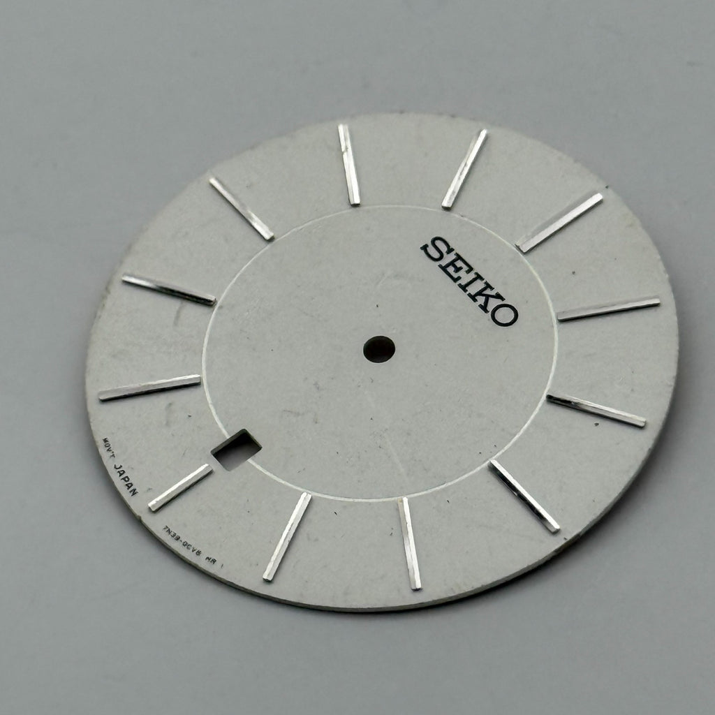 Seiko 7N39-0CY8 Watch Dial White Japan Vintage Spare Parts Repair 30.4mm