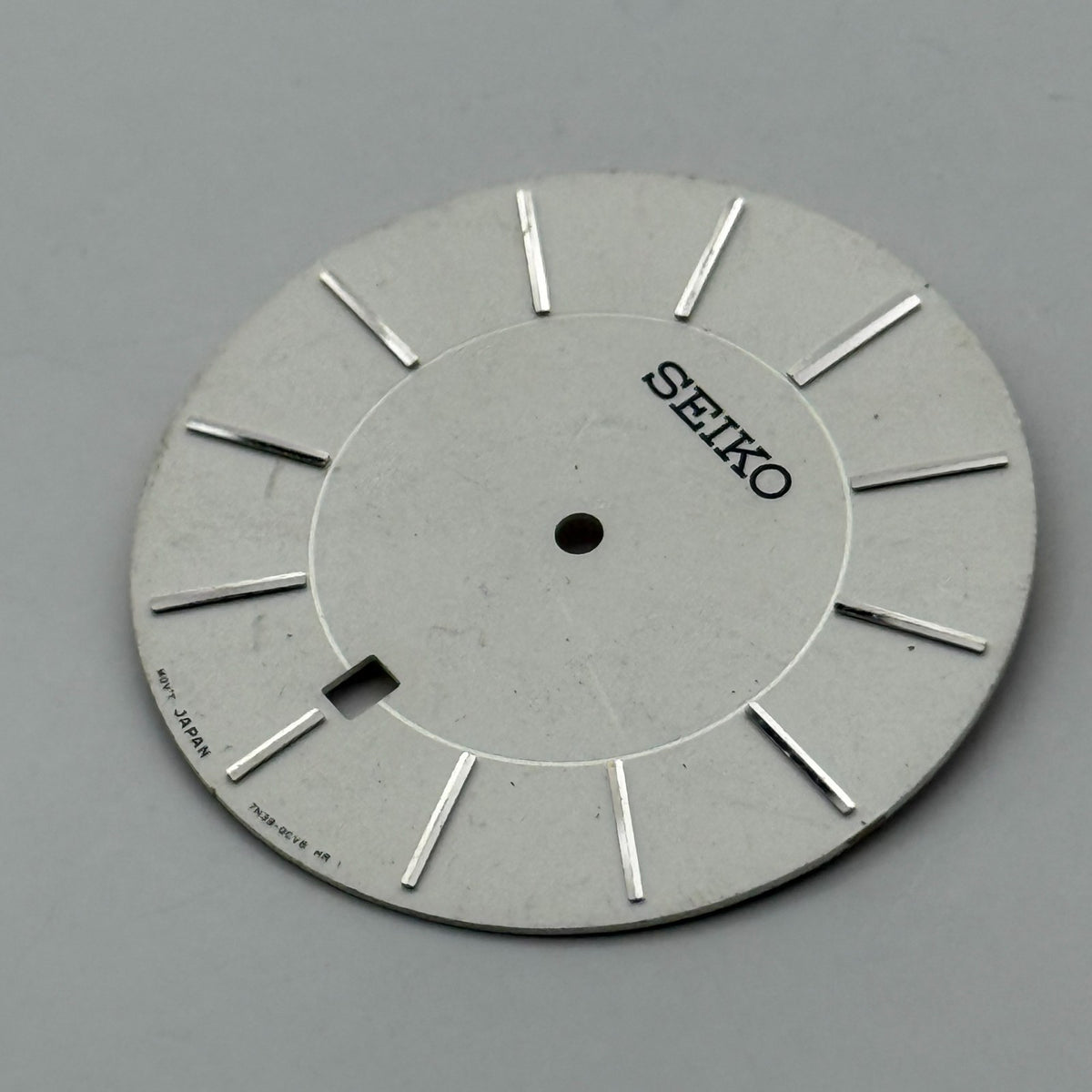 Seiko 7N39-0CY8 Watch Dial White Japan Vintage Spare Parts Repair 30.4mm