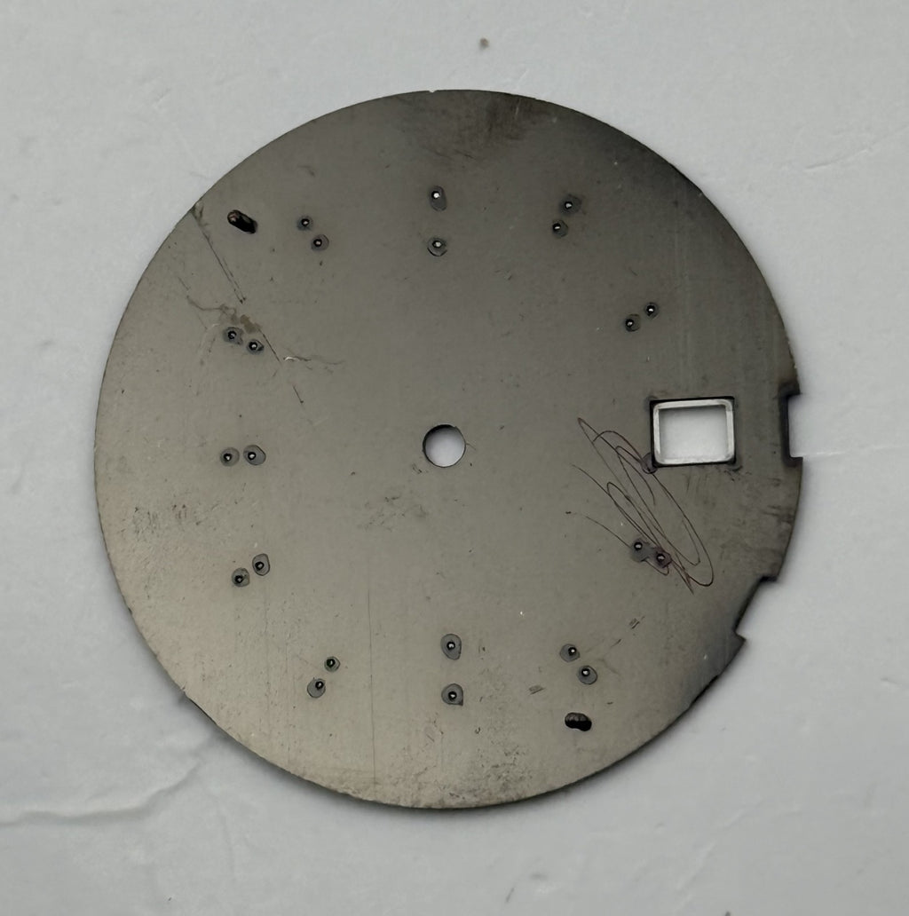 Seiko 5M62-08P8 Watch Dial Kinetic Titanium 100M Black Spare Parts Repair 28.9mm