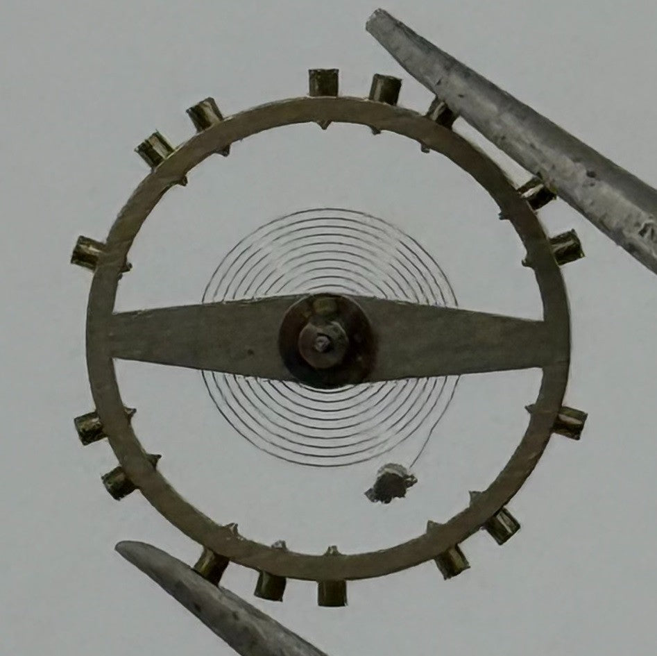 FHF 67 Balance Wheel Complete And Spring Renata 609 Watch Movement Parts NOS
