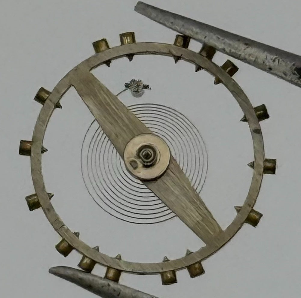 HB 115 MS Balance Wheel Complete And Spring Renata Watch Movement Parts NOS