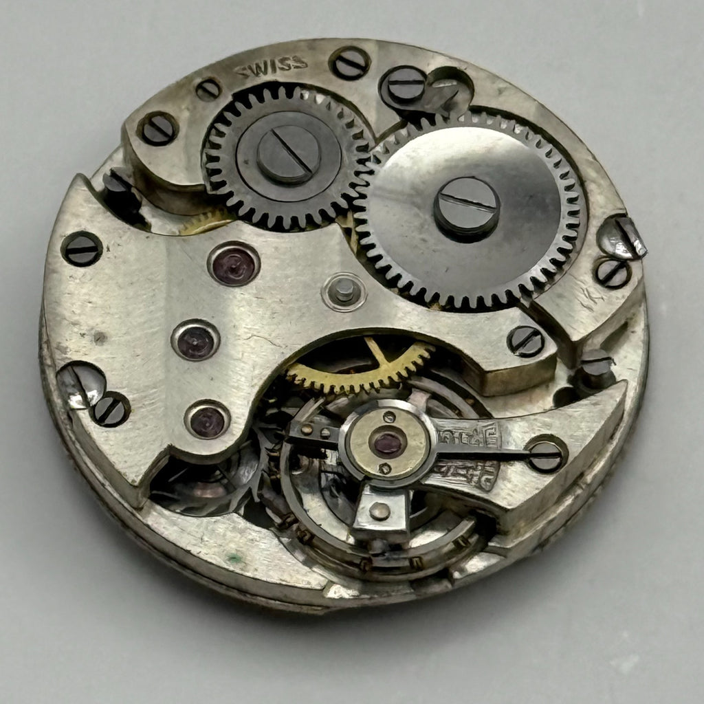 Unidentified Watch Movement Swiss Manual Wind Vintage Parts Repair 23.6mm