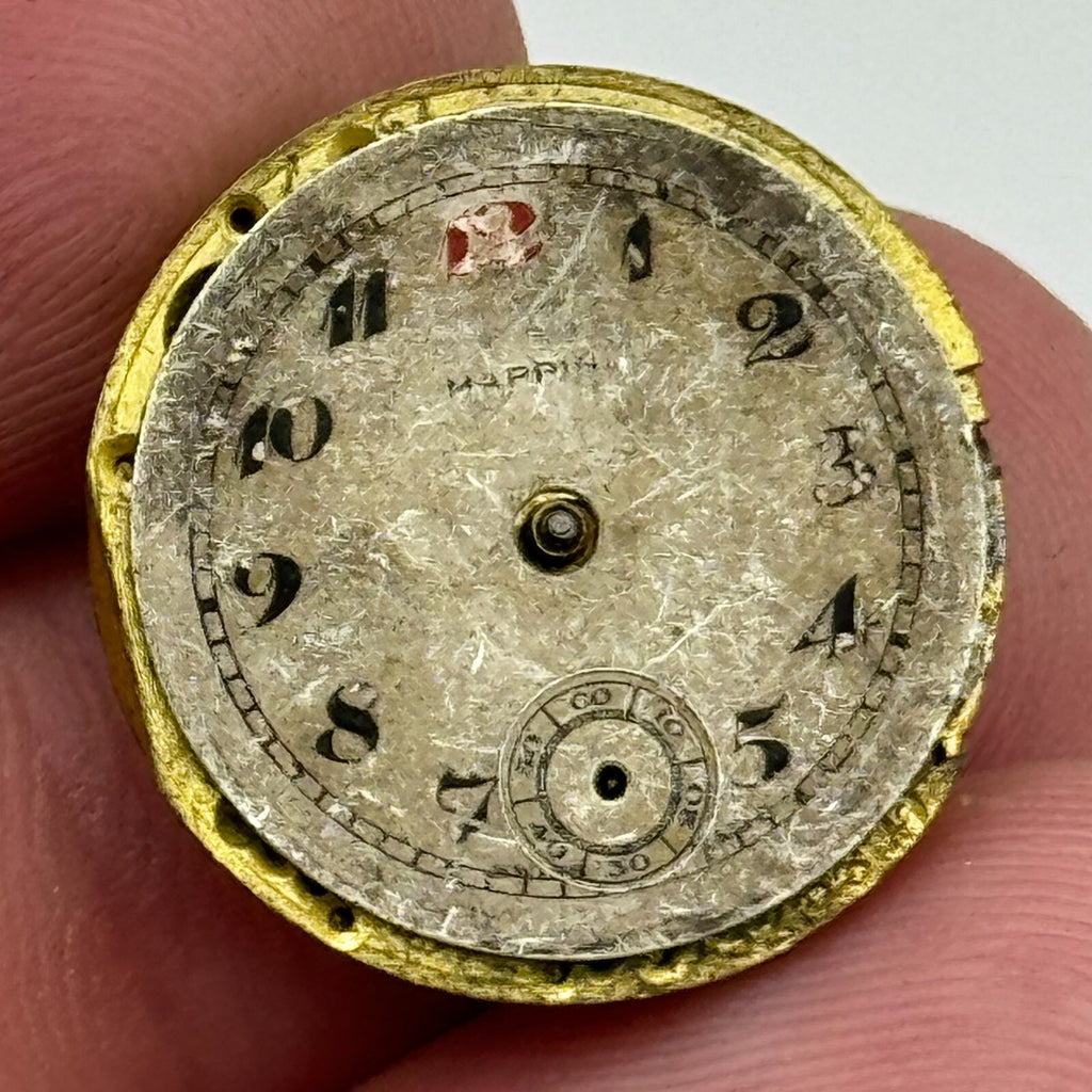 Mappin 18 Watch Movement Jewels Sub Seconds Manual Wind Parts 19.8mm