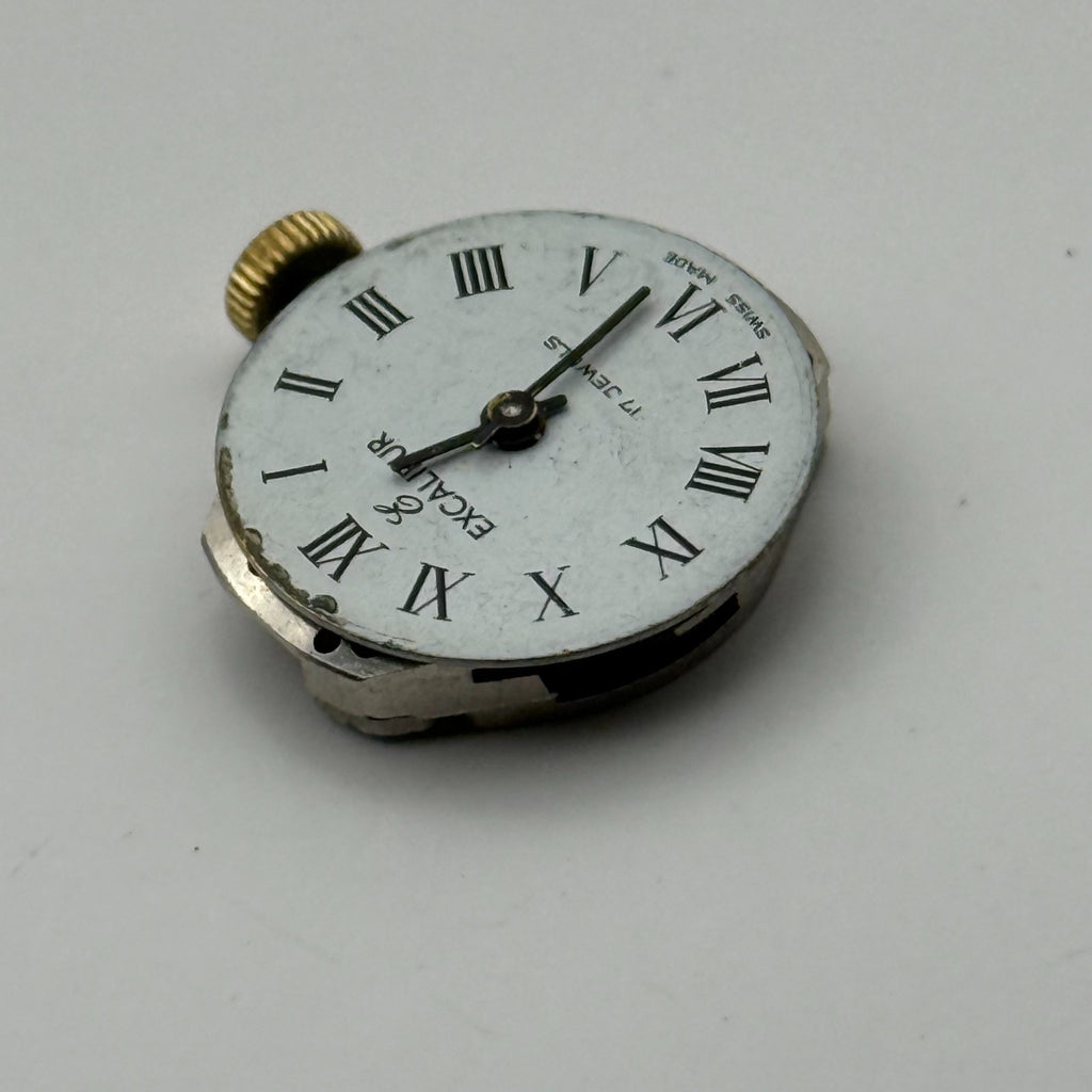FHF ST 69N Watch Movement Excalibur 17 Jewels Swiss Ladies Parts Repair 15.3mm