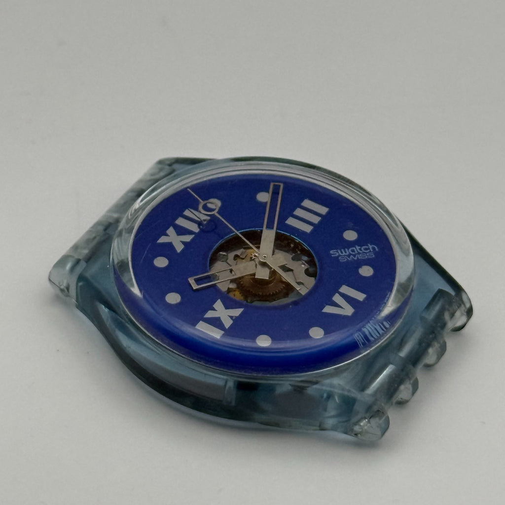 Vintage Swatch Gent Flex Watch GN110 Saphire Shade 1990 ETA Quartz 35mm Parts 